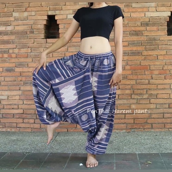 Yoga Harem Pants in Blue - Picture 5 of 5